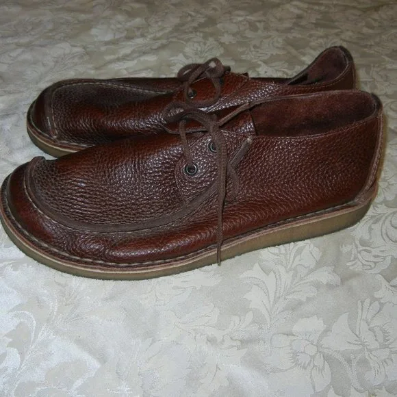 CLARKS BROWN PEBBLED LEATHER MENS DRESS SHOES SIZE 12 Men main image 4